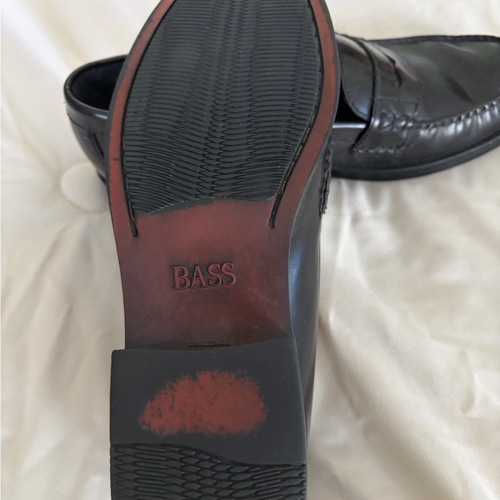Loafers - Bass Black Leather Penny Loafers for women - Picture 5 of 7